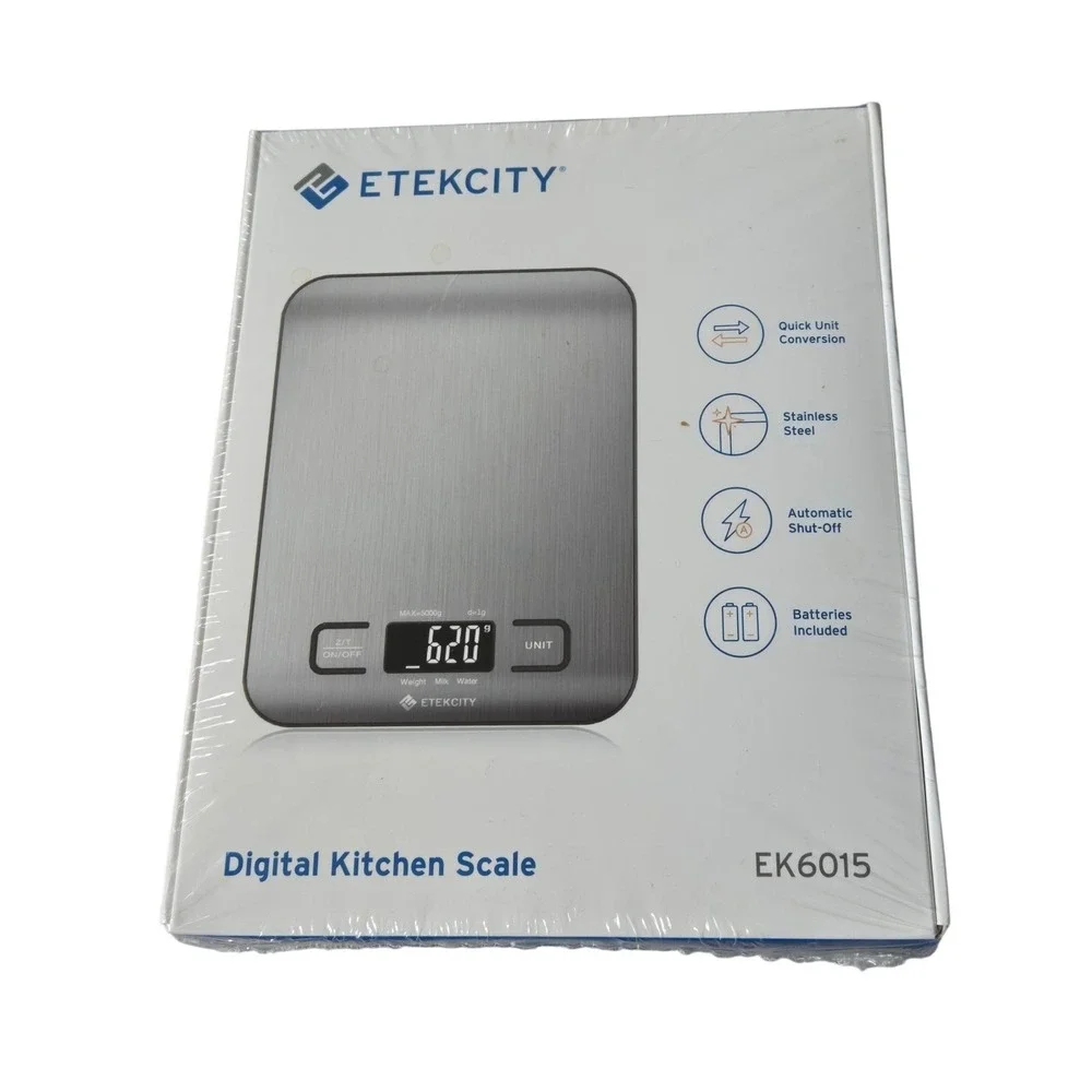 Etekcity EK6015 Digital Kitchen Scale Stainless Steel 11lb 5000g New Sealed